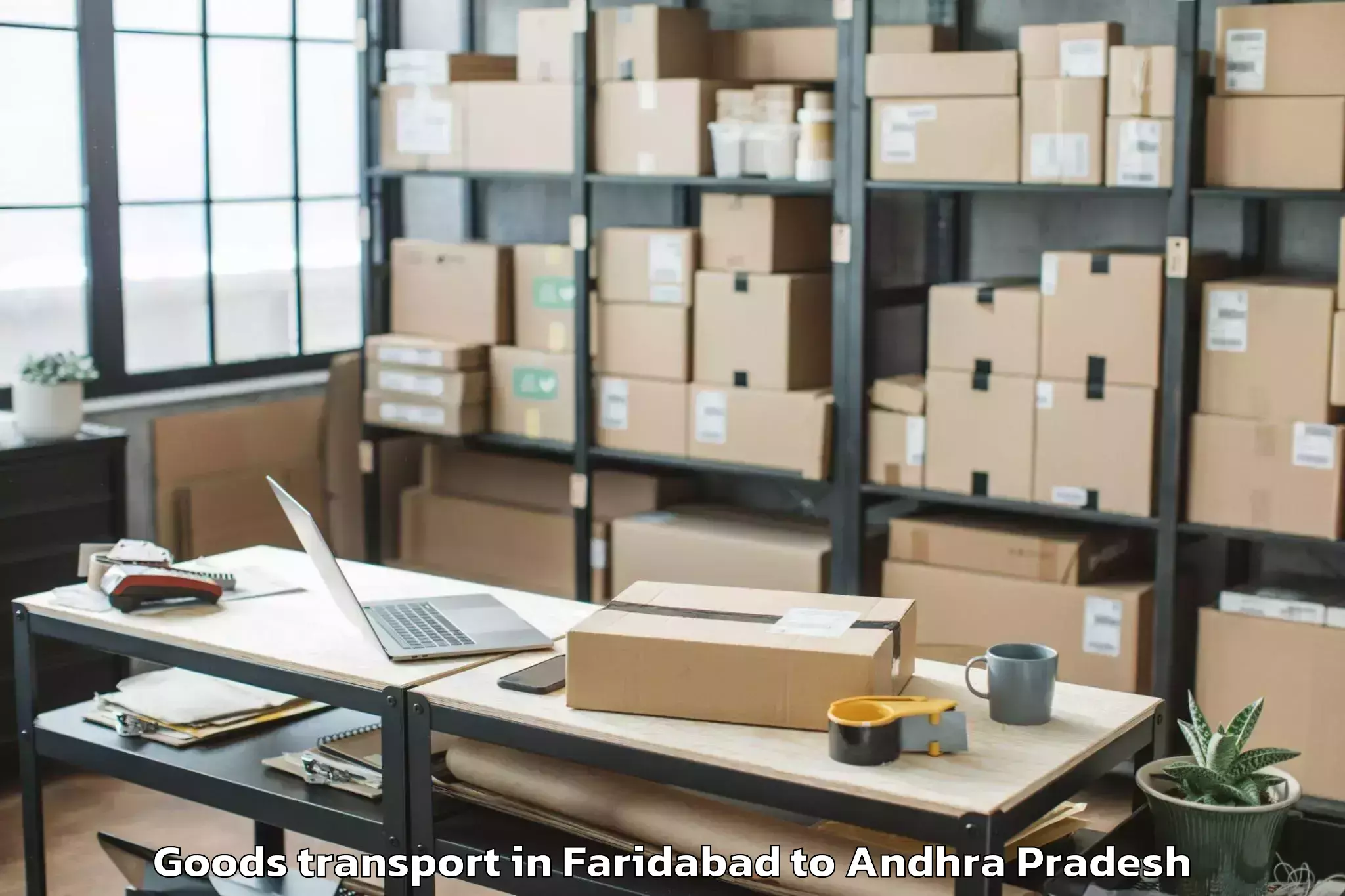 Discover Faridabad to Pedacherlo Palle Goods Transport